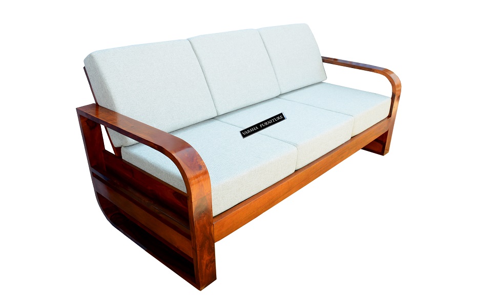Varsha Furniture 5 Seater Solid Sheesham Wood Sofa Set for Living Room Wooden Sofa Set Sofa