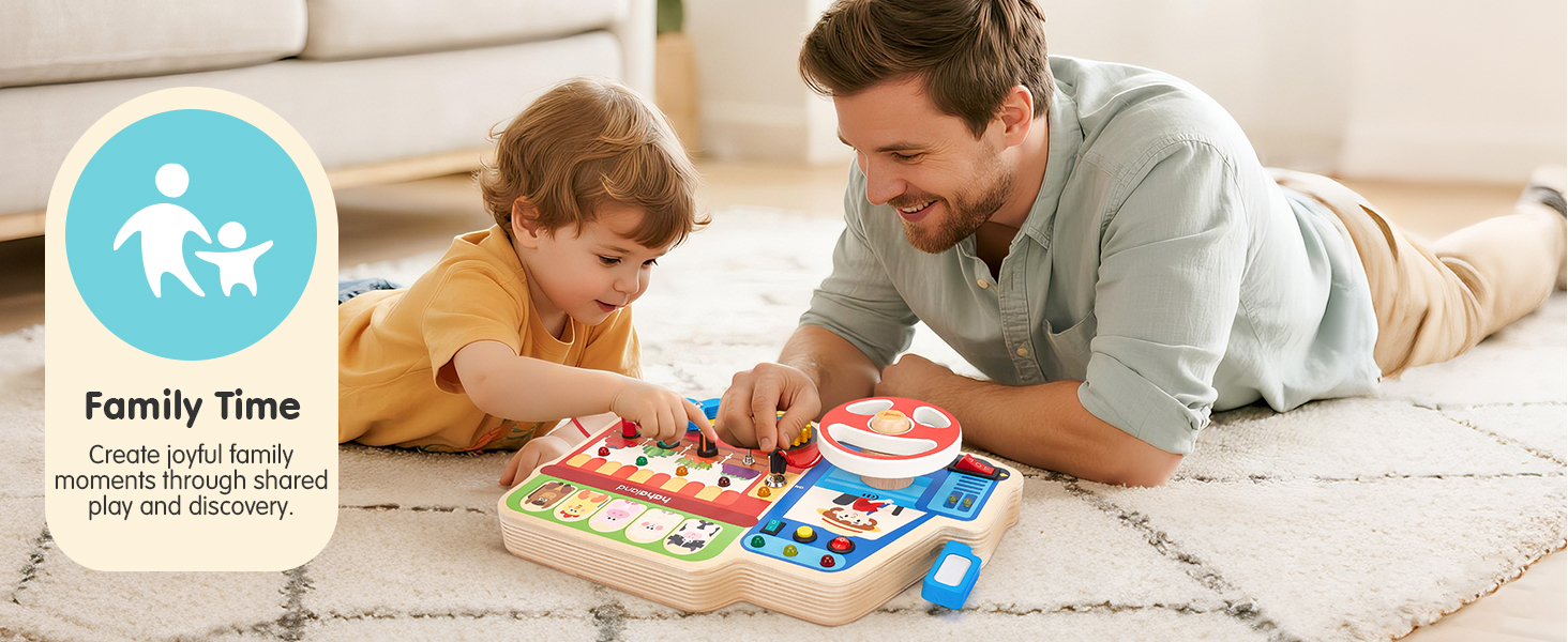 wooden busy board