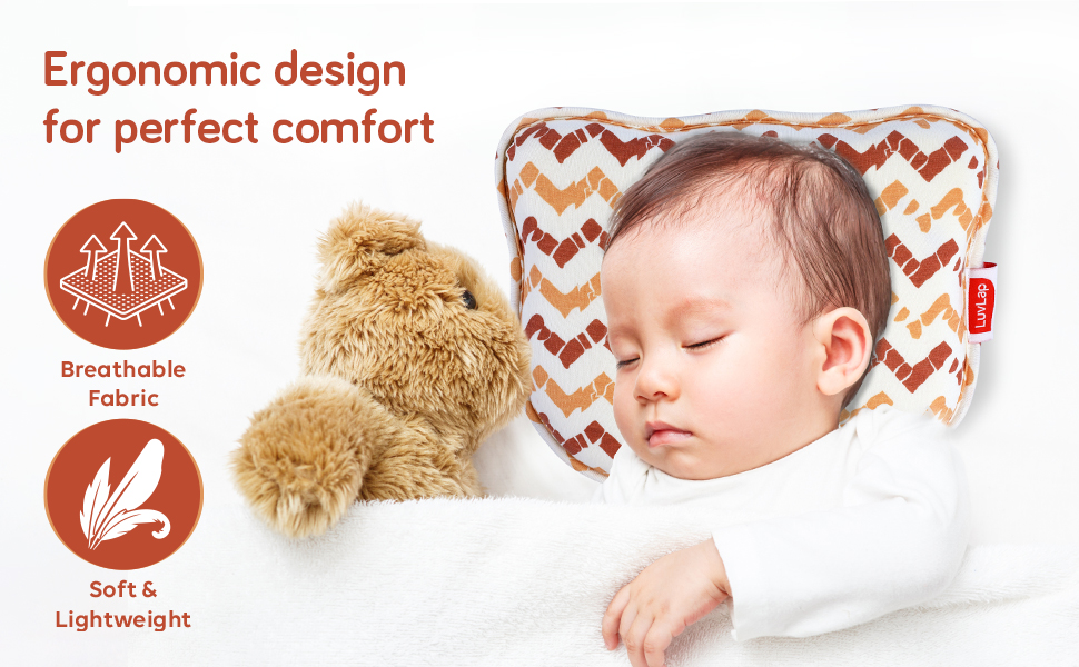 Buy LuvLap Memory Foam Baby Head Shaping Pillow, Baby Pillow for