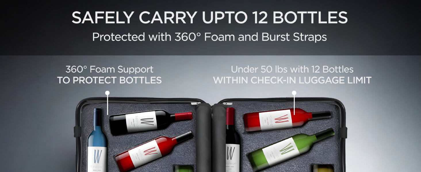wine travel suitcase wine check suitcase liquor traveling case wine bottle suitcase for air travel
