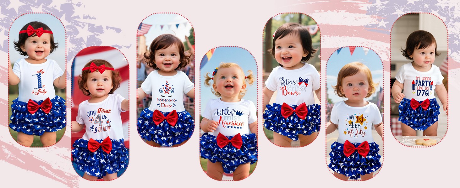  Shorts Set Summer Independence Day Clother