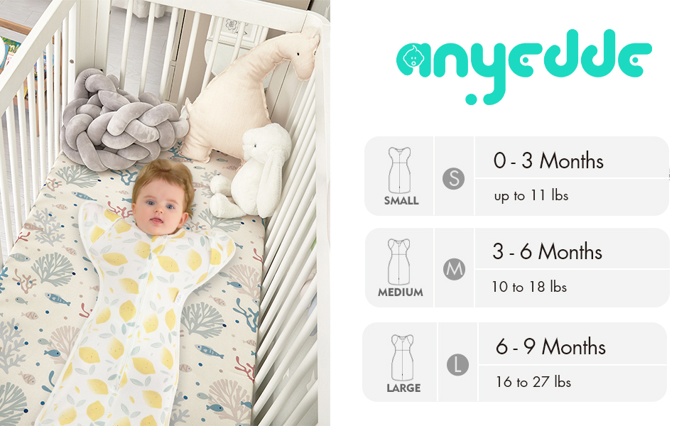 ANYEDDE Baby Swaddle Sleep Sacks Baby Swaddles 03 Months Swaddle Transitional Bag