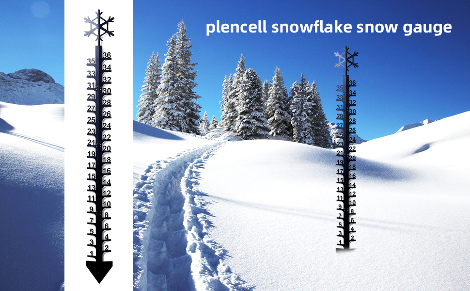 plencell Snow Gauge Outdoor, 36 Inch Snowfall Measuring