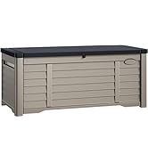 DWVO Large Deck Box 120 Gallon Waterproof Outdoor Storage Box, Extra Large Outdoor Storage Bin, R...