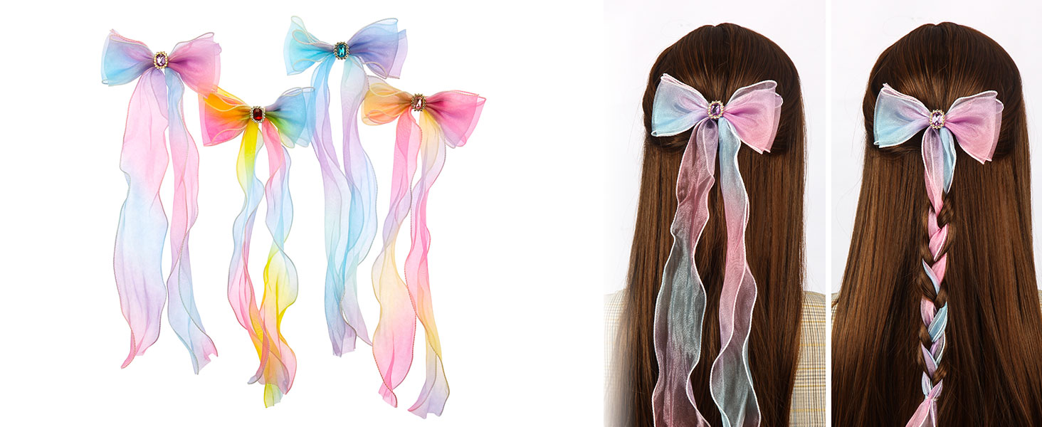 6 Set Unicorn Hair Extensions Clip Colored Curly Hair