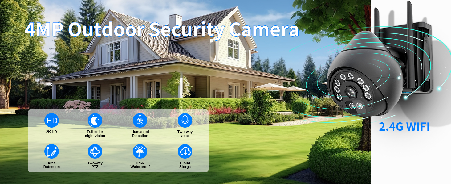 VSTARCAM HD Wi-Fi Surveillance PTZ Outdoor Security Camera