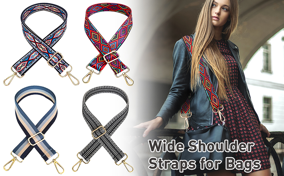 Wide Shoulder Strap Adjustable Replacement Belt Crossbody Canvas Strap