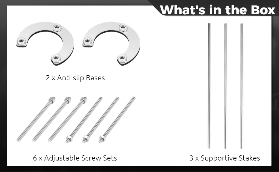 yeesport 304 Stainless Steel Adjustable Sink Brackets, Support Legs for