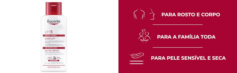 Para peles sensíveis, hidrata  e protege sua pele e a da família toda