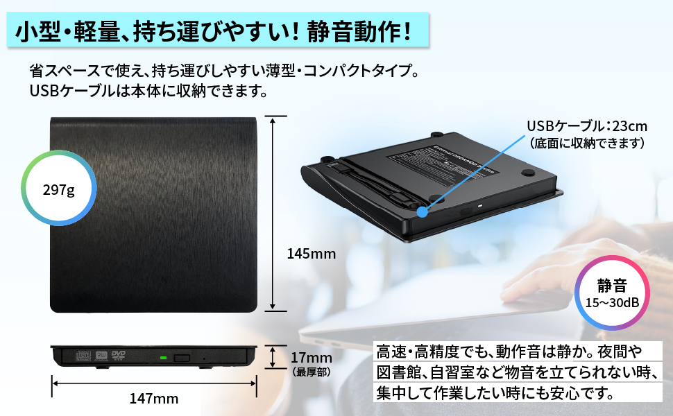 ①エメラルド DELL USB DVD Drive 再生・書き込み機能付き ①エメラルド DELL USB DVD Drive 再生・書き込み機能付き