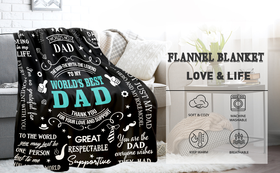 Zawqiye Best Uncle Gifts Blanket, Gifts for Uncle from Niece Nephew, Uncle Birthday