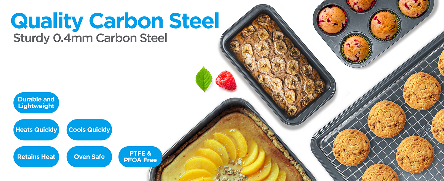 Pans set nonstick baking dish kitchen pans baking sheet set wire rack for baking sheet jelly roll