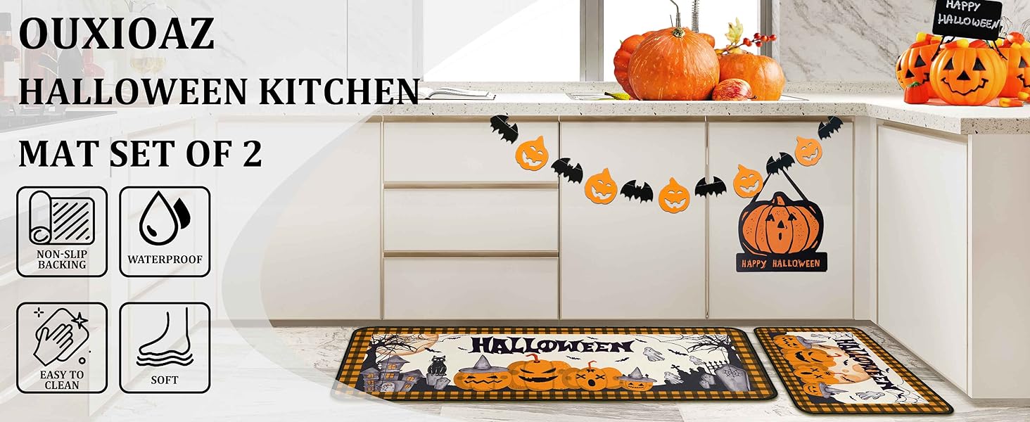 Halloween kitchen rugs