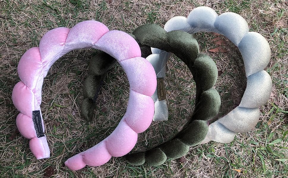 DJDZ Puffy Makeup Headband Spa Headband for Women, Sponge