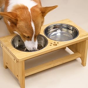 meme　国産ひのき　カウンターチェアー　ペット用食器台　セット meme 国産ひのき カウンターチェアー ペット用食器台 セット