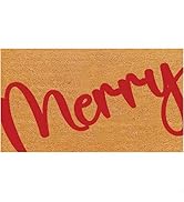 THEODORE MAGNUS Christmas Door Mat – Coir Doormat for Outdoor Entrance, Durable Welcome Mat with ...
