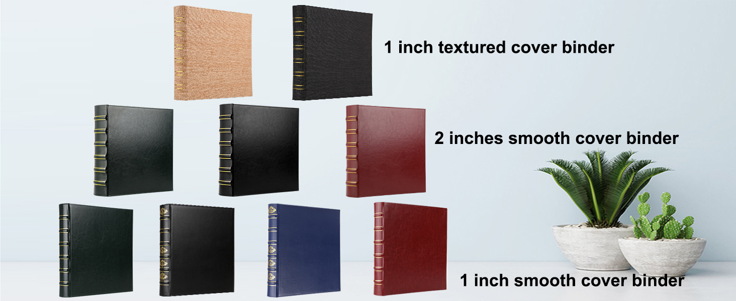 LETVPVOW Vintage Hardback 3 Ring Binder 1 Inch