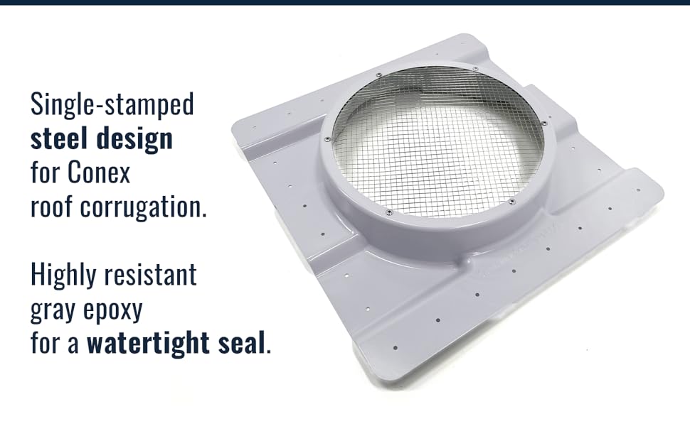 AdaptAIR™ Roof Vent for Conex Shipping Containers 3.5" Corrugated