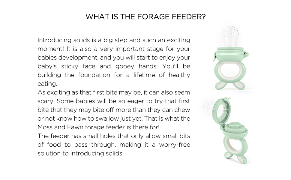 Moss & Fawn Forage Feeder baby food baby teether silicone baby feeding set