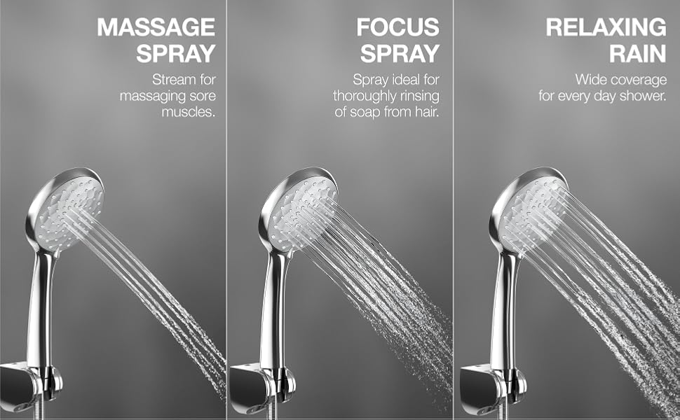 Kohler Awaken Multi Mode Hand Shower for Bathroom with Hose Silver