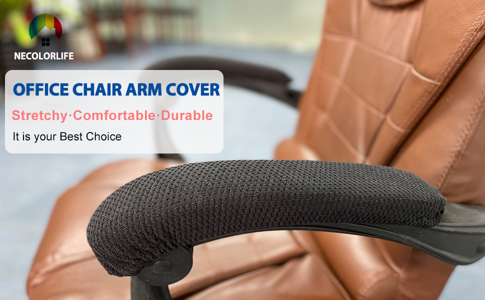 NeColorLife Office Chair Arm Covers Removable Chair Armrest