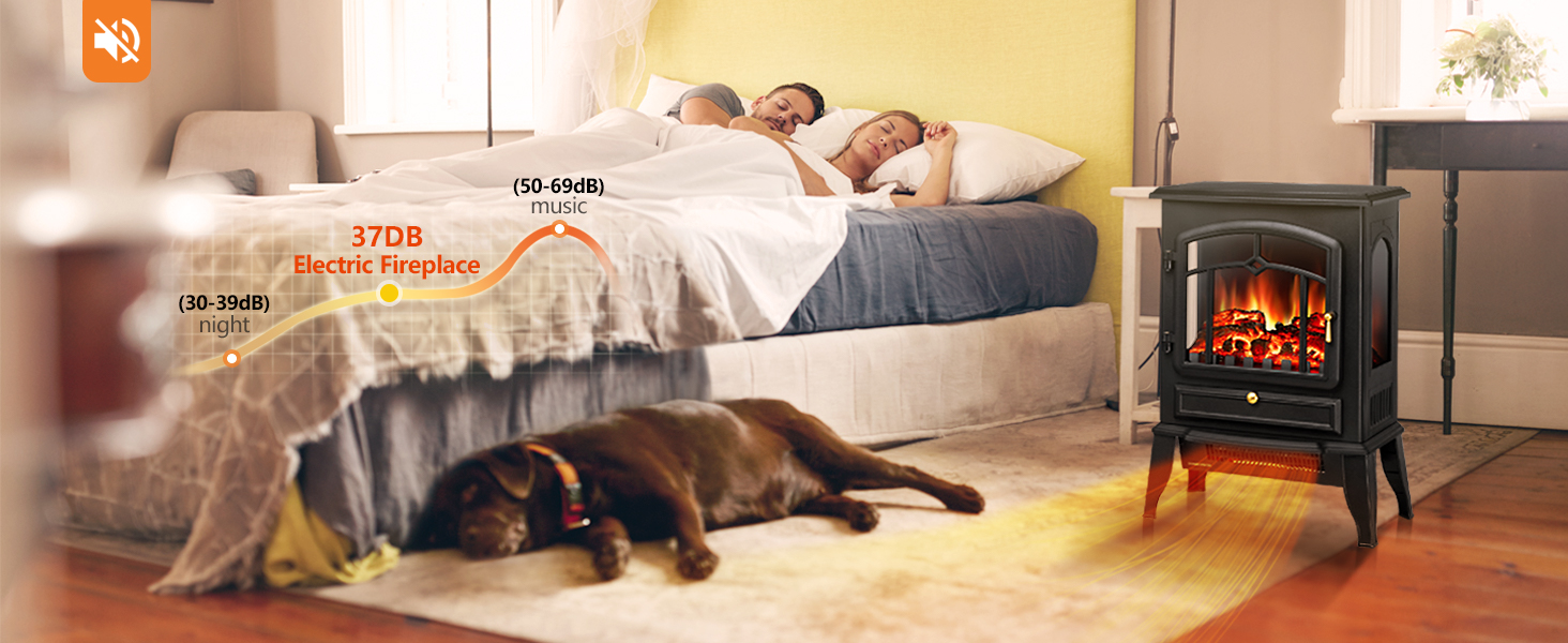 low noise for sleep fireplace heater