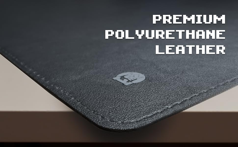 Premium polyurethane leather desk pad for computer