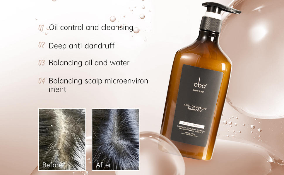oba Shampoo and Conditioner Set Antidandruff Treatment Sulfate Free
