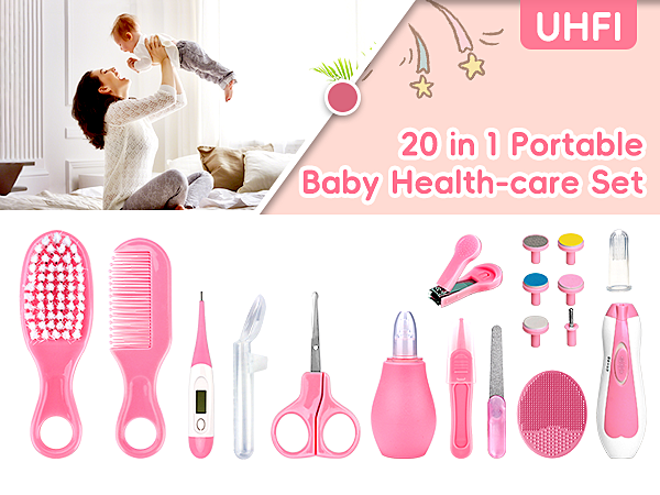 baby styling set❤︎❤︎ beige Baby Healthcare and Grooming Kit, Portable Baby Safety Care Set