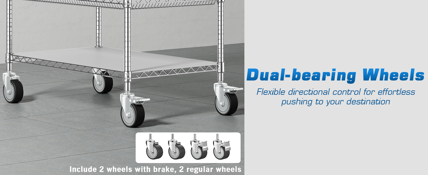 3 tier rolling cart