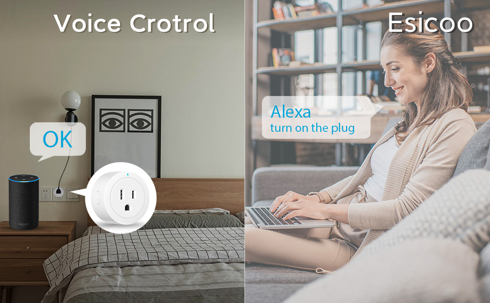 SMART PLUG Work Only with Amazon Alexa APP Patio, Lawn