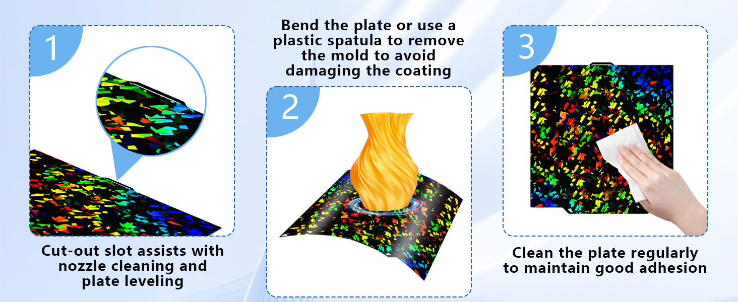 Centauri Carbon PEI Build Plate 260x271mm, Double Sided Textured PEI Spring Steel Sheet Plate for Elegoo Centauri Carbon 3D Printer 13 Elegoo CC 集合A+