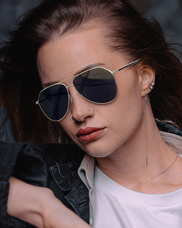 Joopin Gold Black Sunglasses for Women Men with Spring Hinge