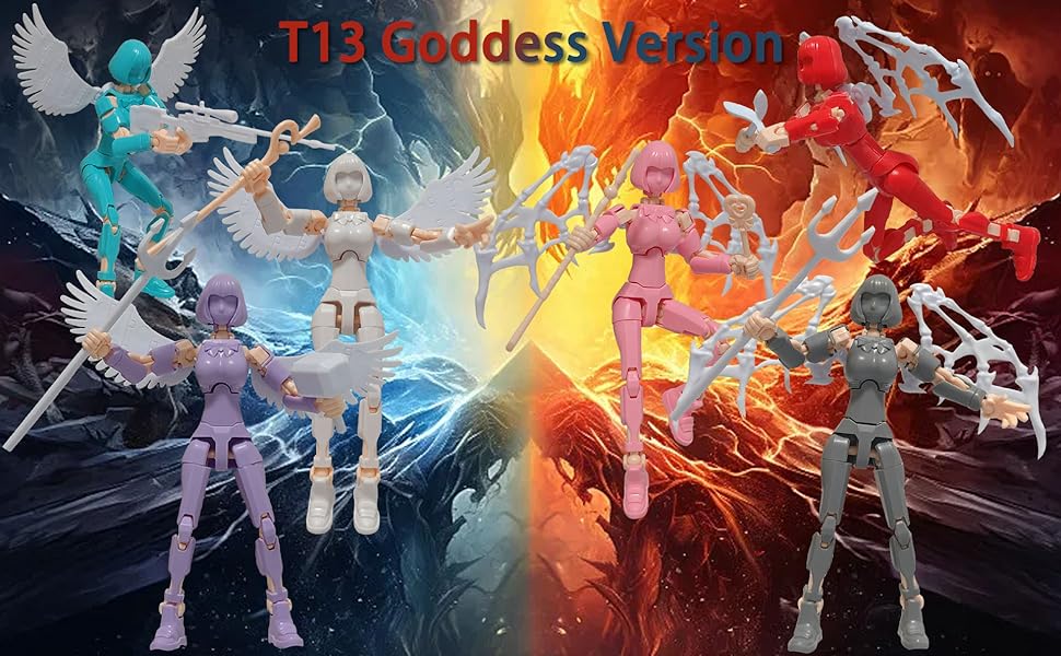 Goddess⭐︎ T13 Action Figure Set, Goddess Version Robot Toys Lucky
