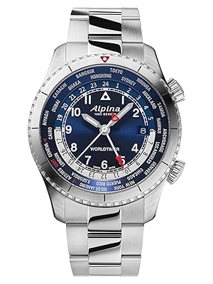 Amazon.com: Alpina Men's Swiss Startimer Worldtimer Quartz Watch