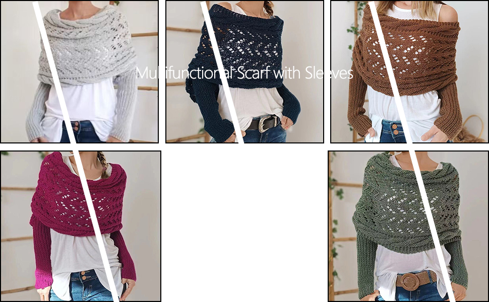 scarf with sleeves for women