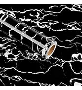 STICKEEP White Black Marble Contact Paper Marble Wallpaper Peel and Stick Black Contact Paper for...