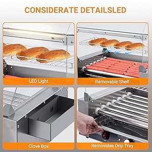 GARVEE Hot Dog Roller - In Use