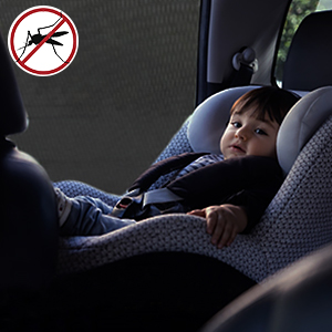 SUPERWALK Pare-Soleil Voiture Bébé,2 Pièces Chaussette Voiture Soleil par,Bloquer Les Rayons UV,Compatible avec la Plupart des Auto (Noir) (Noir, L) pare soleil voiture bébé