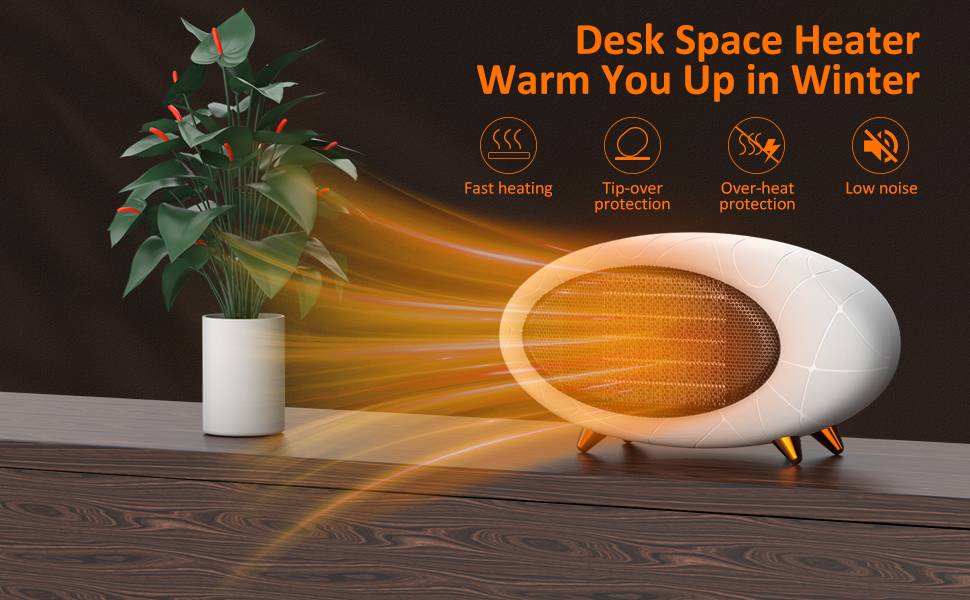 PRSOOY Space Heater,Energy Efficient Desk heater for Indoor