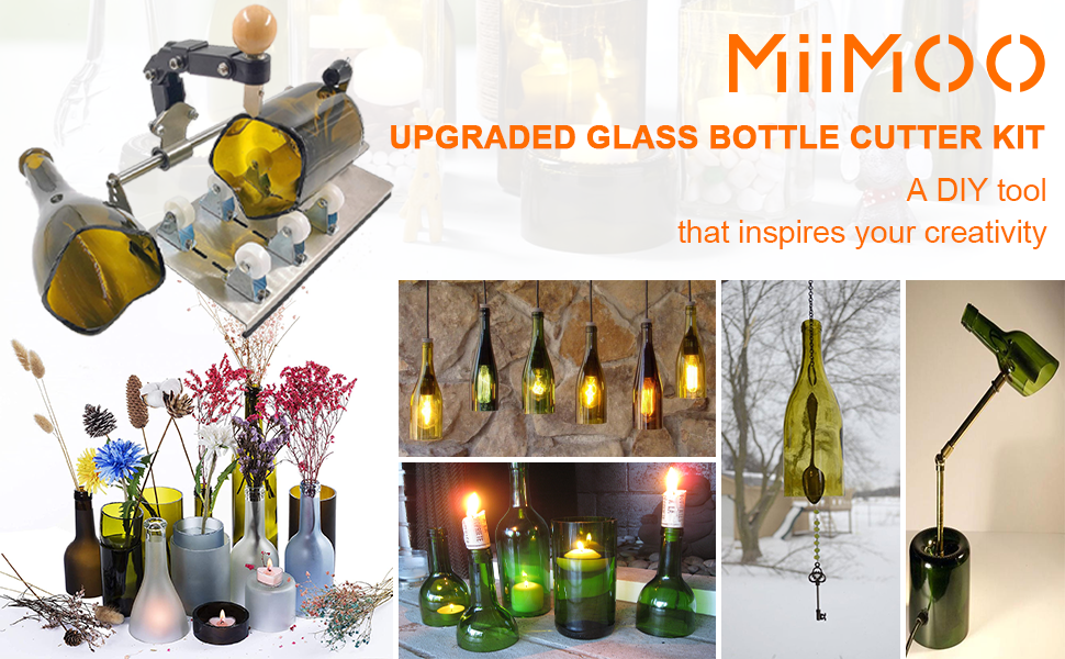 MiiMOO Bottle Cutter Glass Cutter Kit for Cutting Wine Bottle