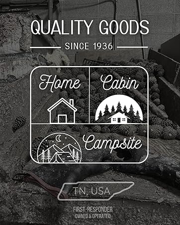 Goods of the Woods handmade hearth rugs fireplace campfire bonfire wood burning stove