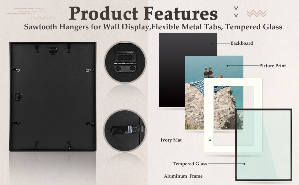 Space Art Deco, 16x20 Picture Frame Set of 3, Display