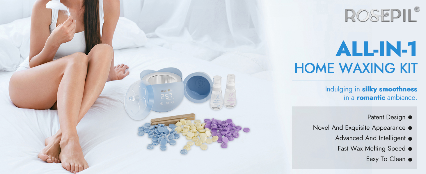 Rosepil all in 1 flower home waxing kit