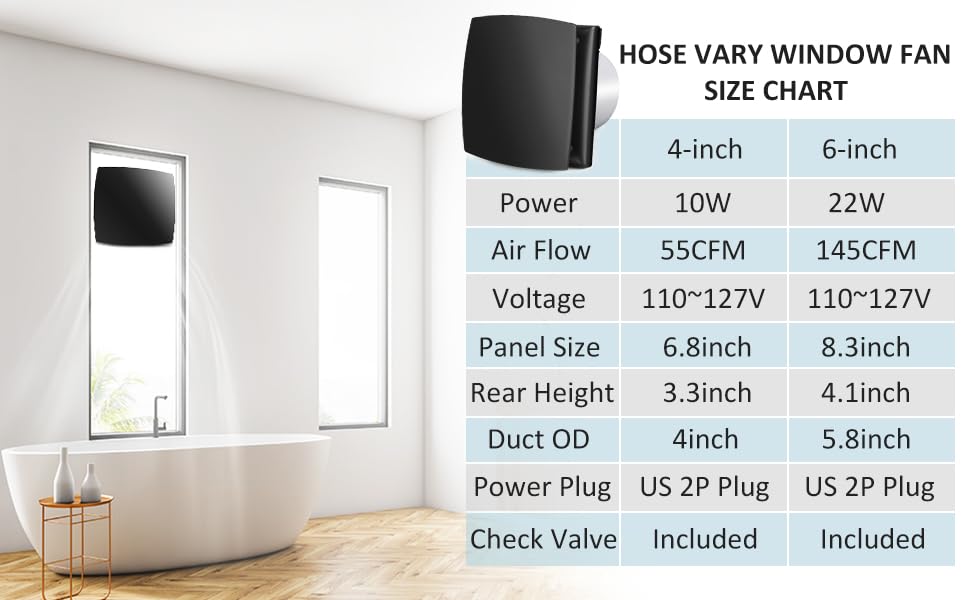 Hose Vary Bathroom Exhaust Fan Attic Fan Ventilation Fan