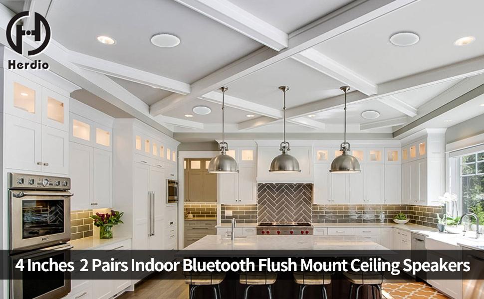 Amazon.co.jp Herdio Bluetooth 4" 2Way Ceiling Mount Speaker Recessed