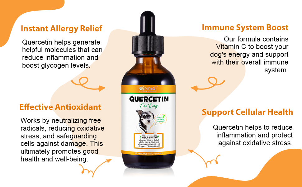 Amazon.com : Quercetin for Dogs (2.02 Oz), Quercetin with Vitamin C - Best Allergy And Immune Support For Dogs