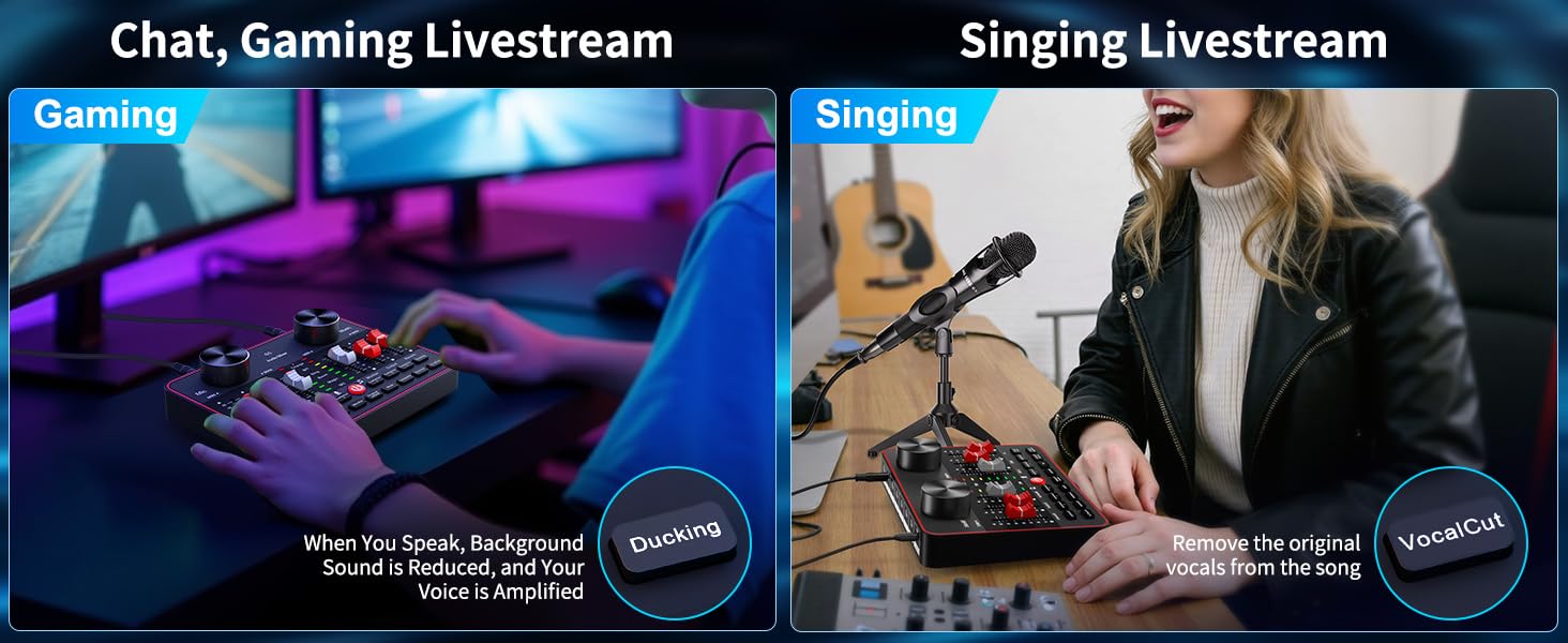 sound board live sound card audio mixer for pc sound mixer podcast mixer bluetooth mixer