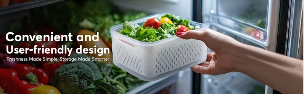 keepers keeper contenedores para refrigerador lids rinser plastic store box safe rinse colander