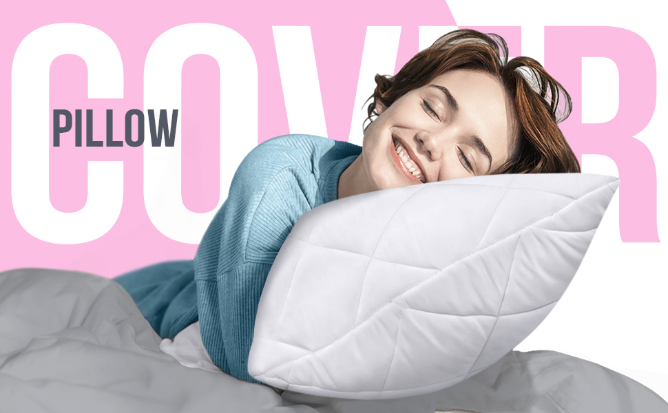 Utopia Bedding Pillow Protector 50x75 cm, 4 Pack Quilted Zippered